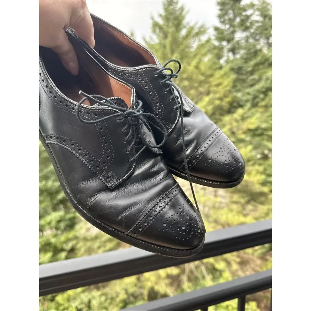 Allen Edmonds Men’s Sanford Dress Shoes Size 9 Leather Made In USA Black
